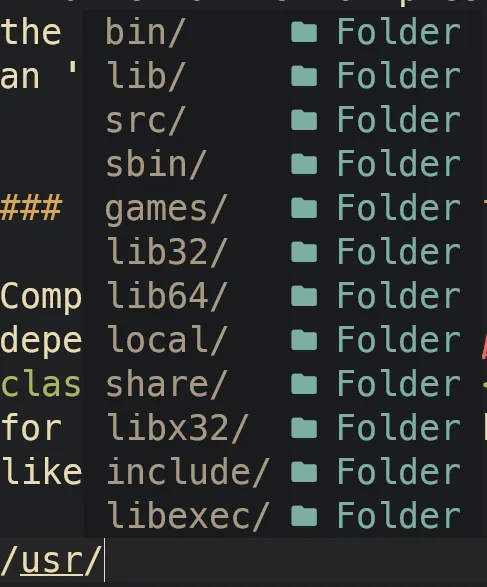 Path completion example