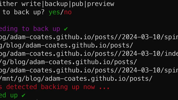 Bash backing up script